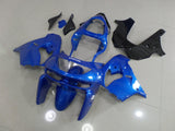 Blue, White and Black fairing kit for a 1998 and 1999 Kawasaki ZX-9R motorcycle. This is a compression molded fairing kit which will require modifications for proper fitmen