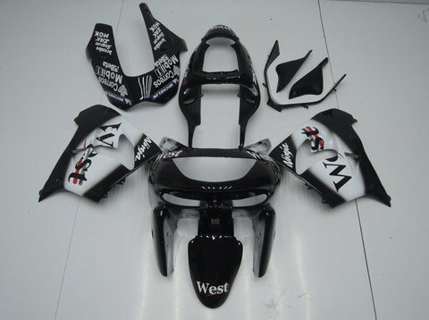 Fairing Kit for a Kawasaki ZX-9R (1998-1999) Black & White West