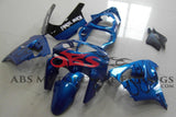 Fairing Kit for a Kawasaki ZX-9R (2002-2003) Blue & Black Flames