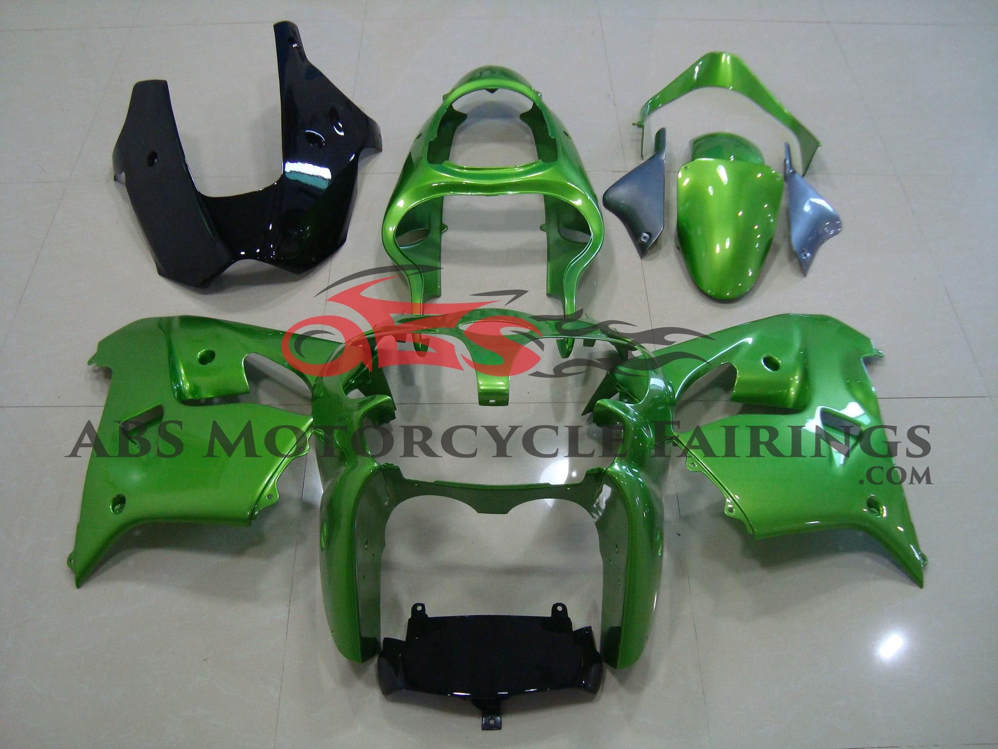 Kawasaki Ninja ZX9R Fairings (1998-1999) Metallic Green