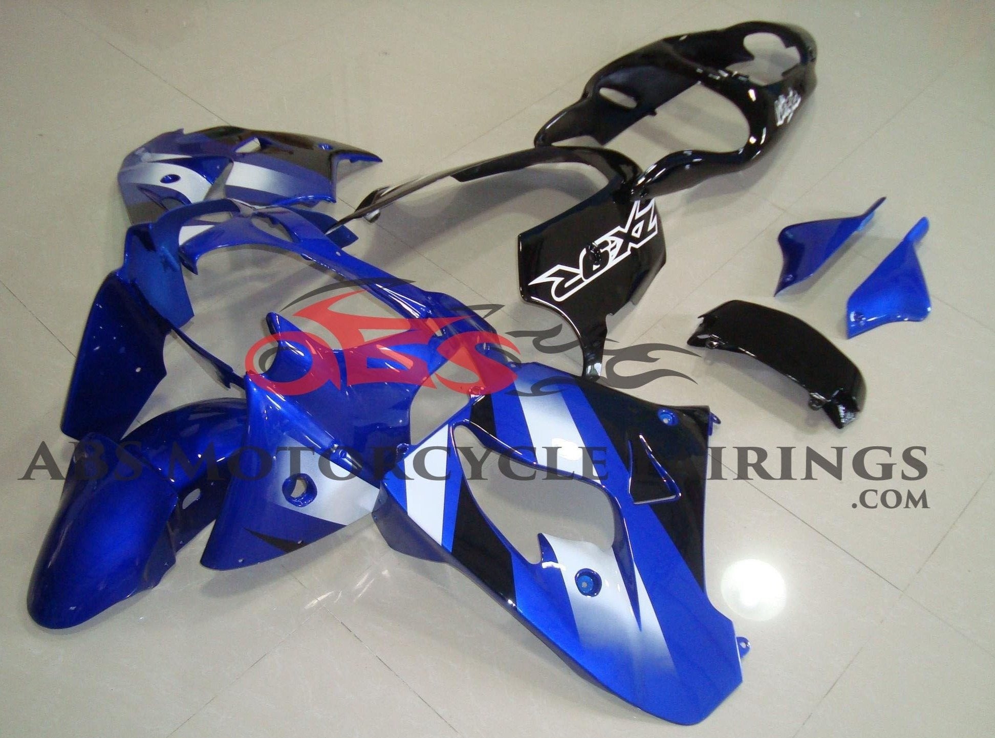 Kawasaki ZX9R Fairing Set (2000-2001) Blue, Black, White at KingsMotorcycleFairings.com