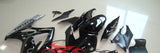 Black and Gray Flame Fairing Kit for a 2006 & 2007 Suzuki GSX-R600 motorcycle