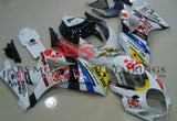 White Pepe Phone Fairing Kit for a 2007 & 2008 Suzuki GSX-R1000 motorcycle