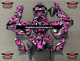 Black, Silver and Pink Camouflage Fairing Kit for a 2005 and 2006 Honda CBR600RR motorcycle