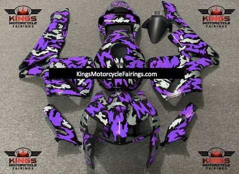 Honda CBR600RR (2005-2006) Black, Silver & Purple Camouflage Fairings