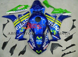 Blue and Green Movistar Fairing Kit for a 2012, 2013, 2014, 2015 & 2016 Honda CBR1000RR motorcycle
