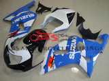 Light Blue, White and Black Fairing Kit for a 2000, 2001, 2002 & 2003 Suzuki GSX-R600 motorcycle