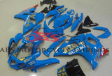Light Blue & Gold Rizla Fairing Kit for a 2009, 2010, 2011, 2012, 2013, 2014, 2015 & 2016 Suzuki GSX-R1000 motorcycle