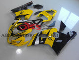 Yellow, Silver and Black Fairing Kit for a 2004 & 2005 Suzuki GSX-R750 motorcycle
