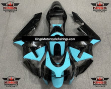 Honda CBR600RR Fairings (2003-2004) Turquoise Blue, Black Gloss at KingsMotorcycleFairings.com