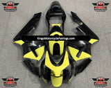 Yellow and Black Unique Fairing Kit for a 2003 and 2004 Honda CBR600RR motorcycle