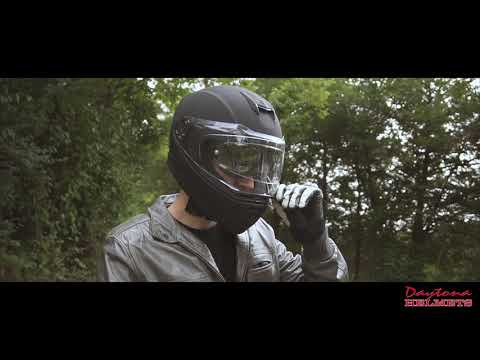 KINGS DOT MATTE BLACK DAYTONA DETOUR MOTORCYCLE HELMET- DE1B
