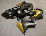 Matte Black & Gold Fairing Kit for a 2008, 2009, 2010, 2011, 2012, & 2013 Kawasaki Ninja 250R motorcycle