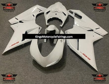 Pearl White and Red Fairing Kit for a 2007, 2008, 2009, 2010, 2011 & 2012 Ducati 1198 motorcycle